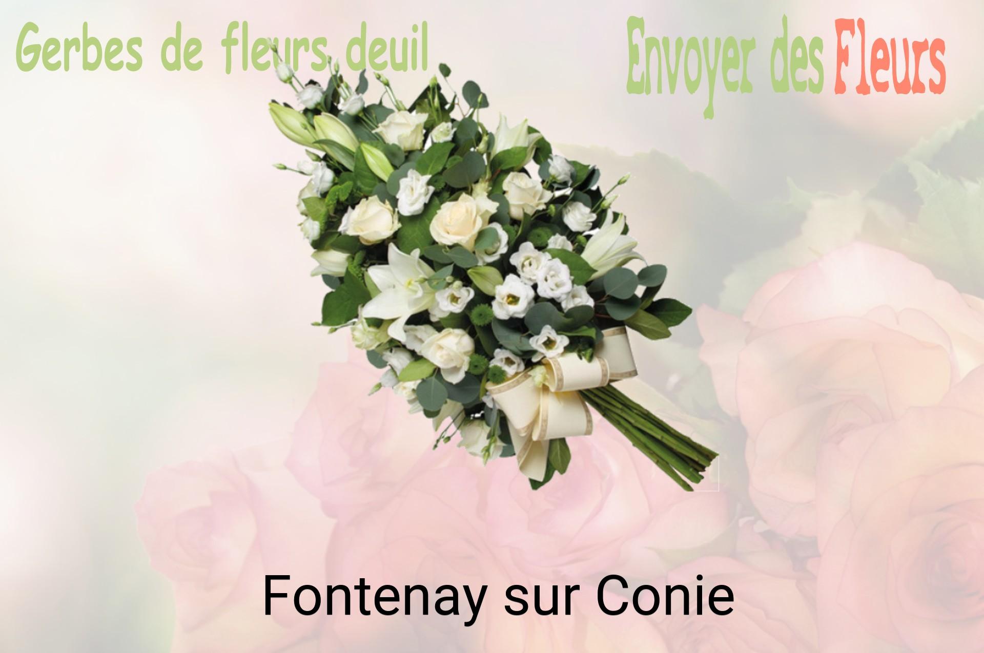 Gerbe de fleurs de deuil livrée à Fontenay-sur-Conie